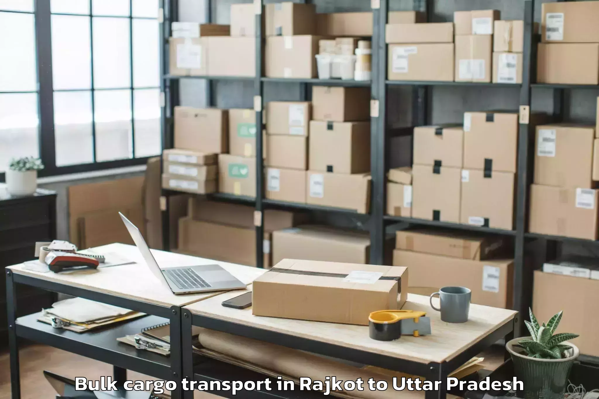 Hassle-Free Rajkot to Pinahat Bulk Cargo Transport